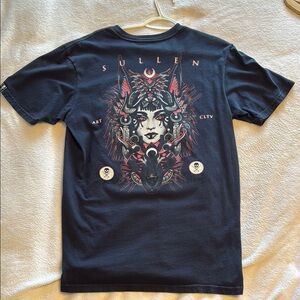 Men's buckle Black Graphic T-Shirt